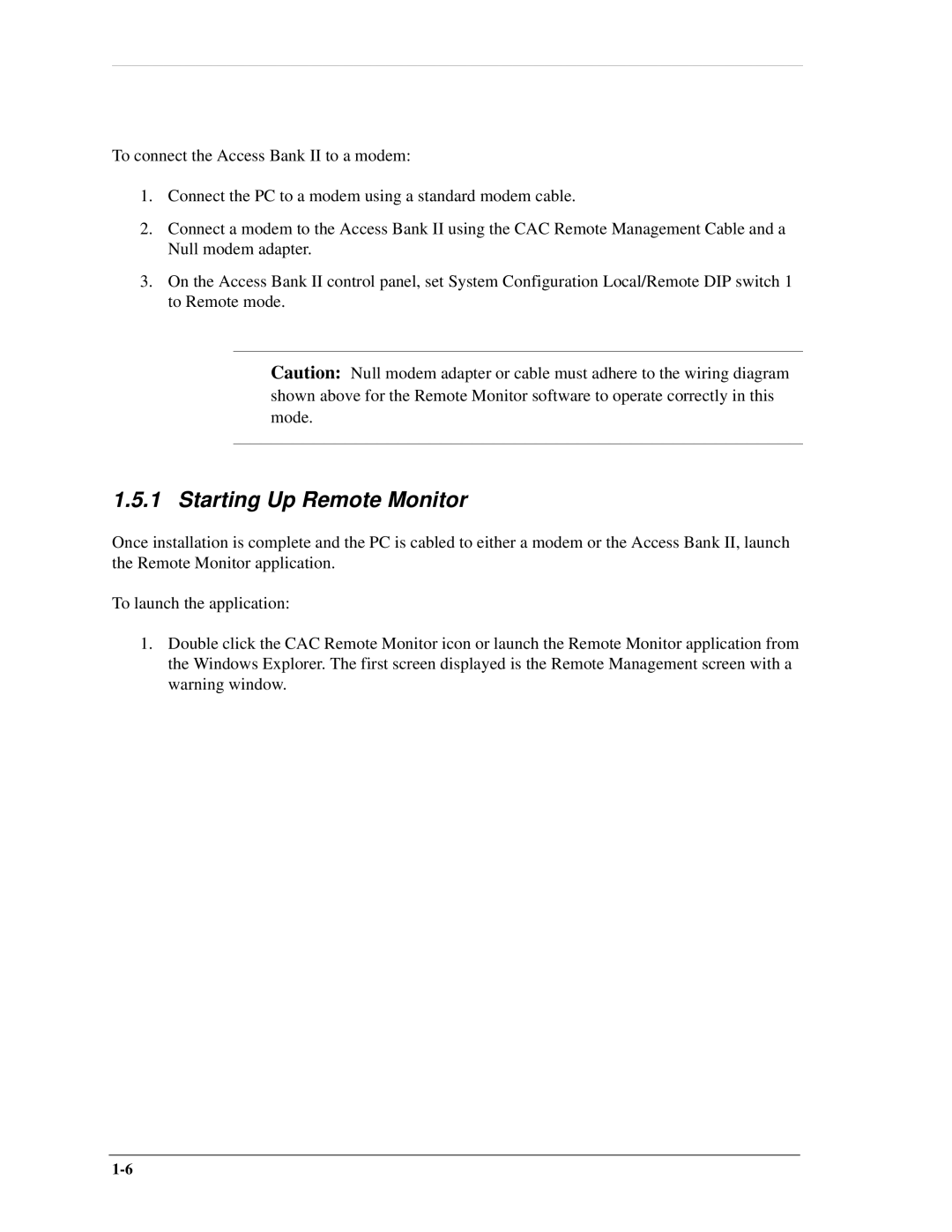 Carrier Access AB II manual Starting Up Remote Monitor 