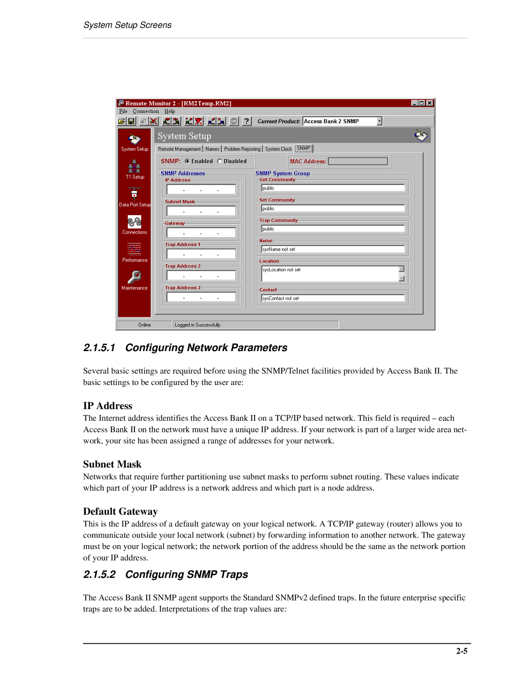 Carrier Access AB II manual Configuring Network Parameters 