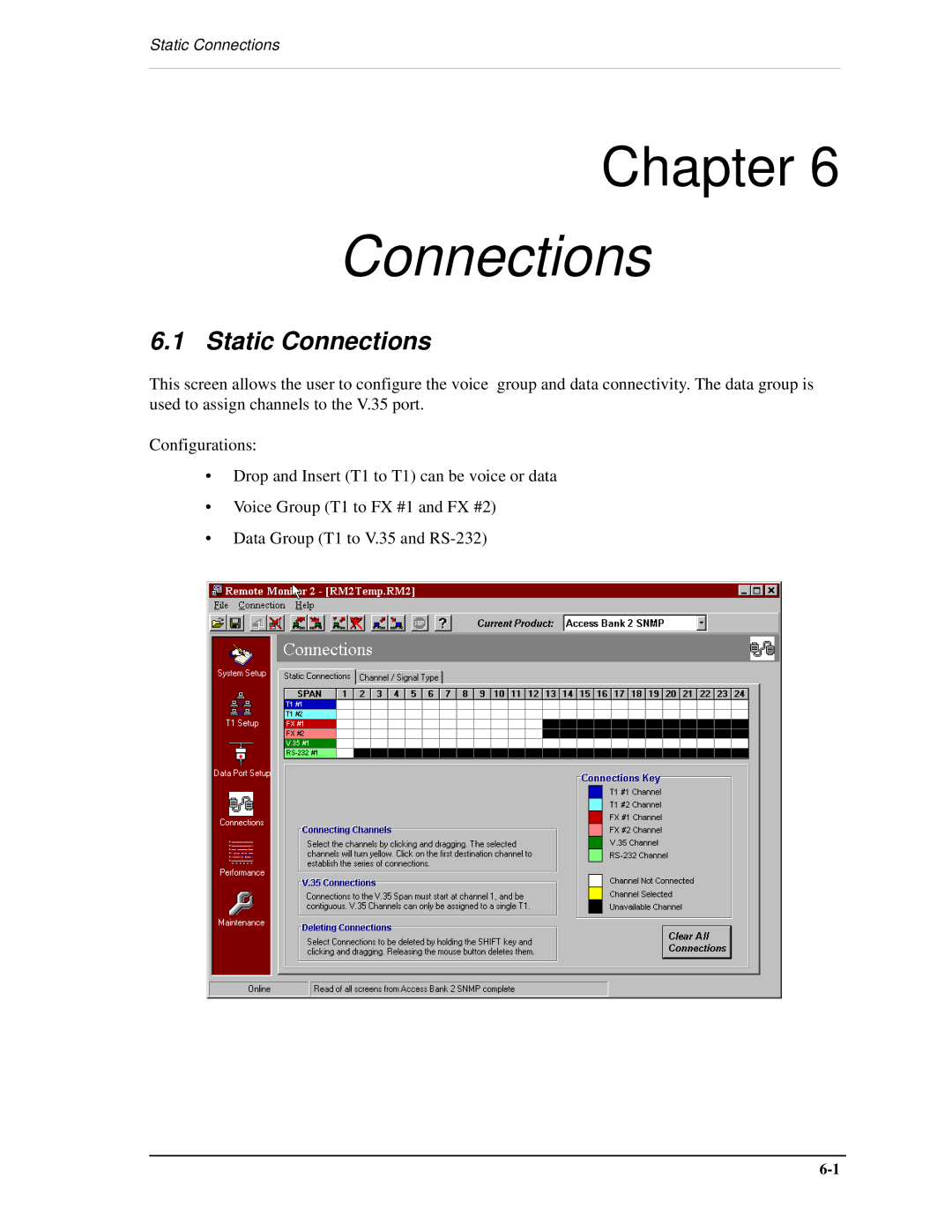 Carrier Access AB II manual Static Connections 