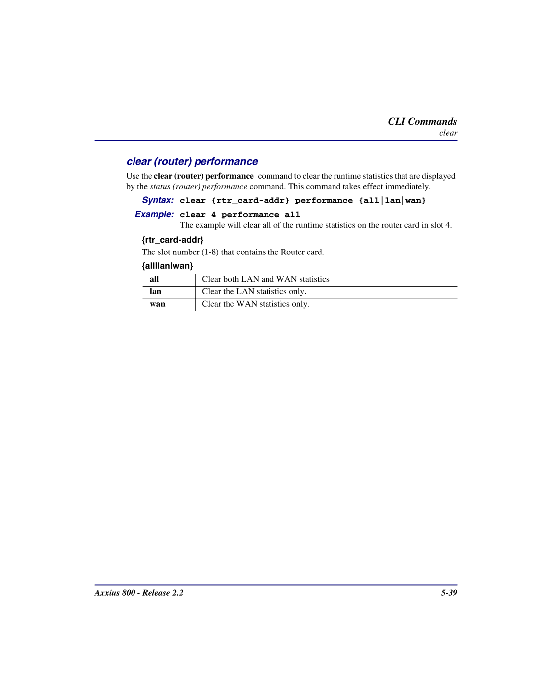 Carrier Access Axxius 800 user manual Clear router performance, Alllanwan 