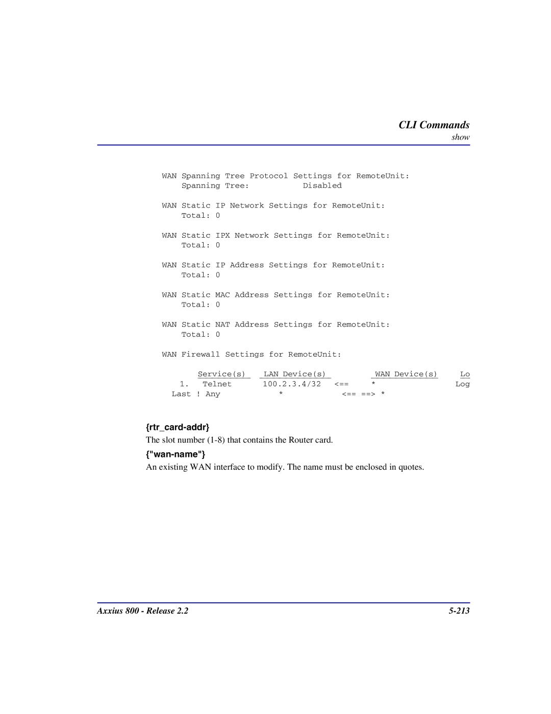 Carrier Access user manual Axxius 800 Release 213 