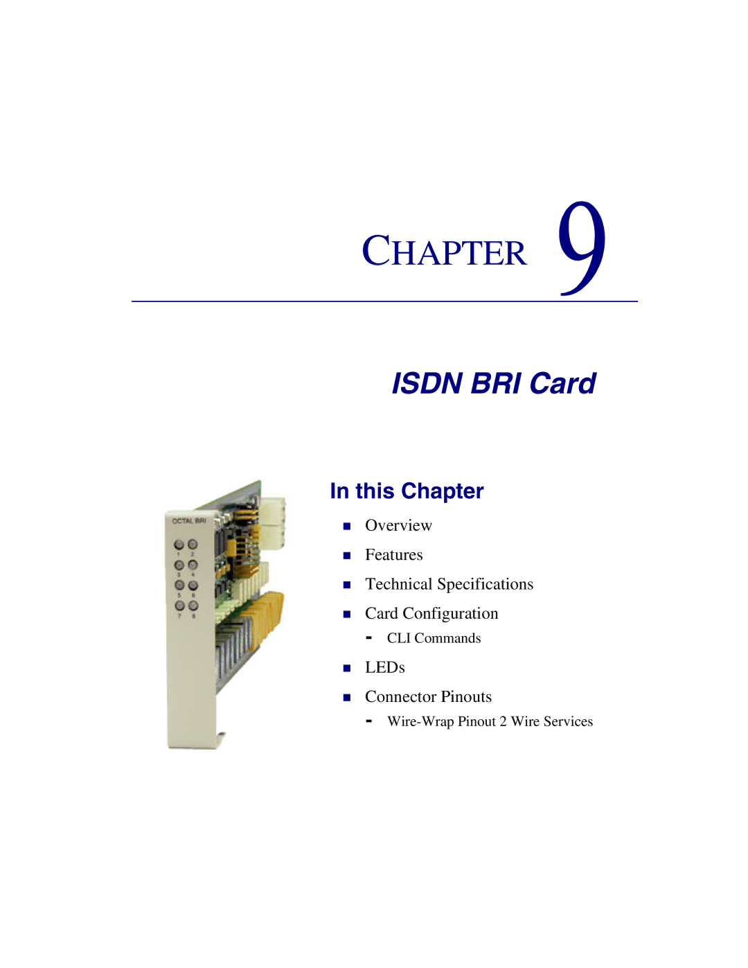 Carrier Access Axxius 800 user manual Isdn BRI Card 