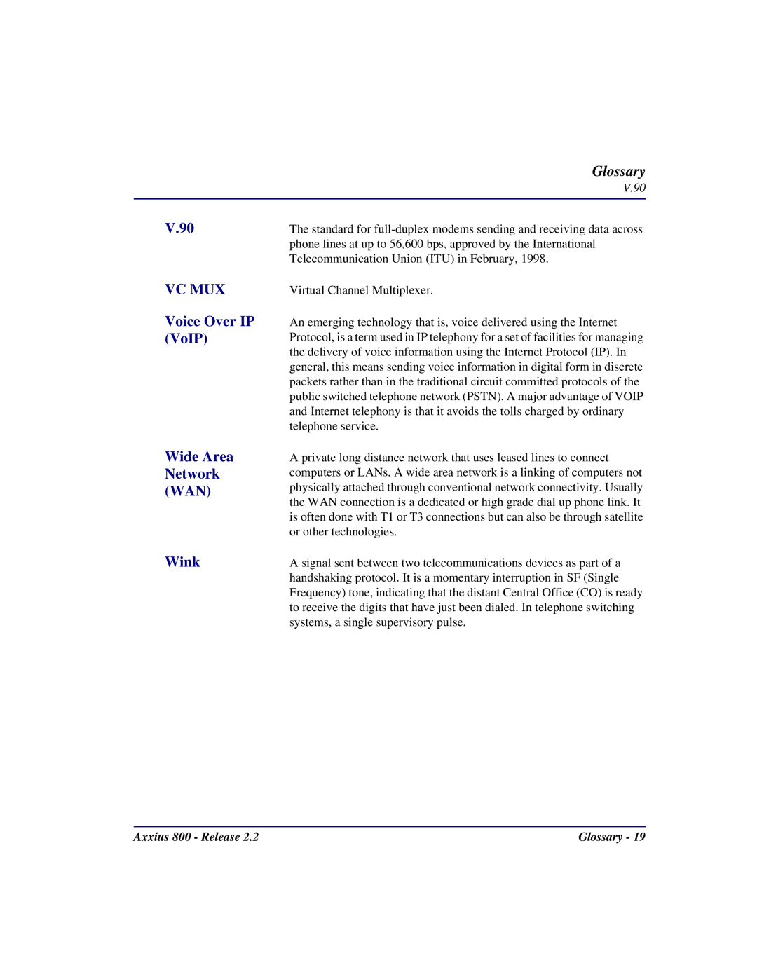 Carrier Access Axxius 800 user manual Vc Mux 