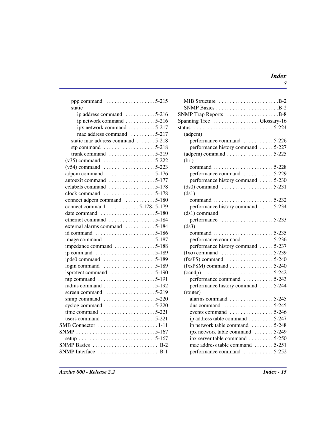 Carrier Access Axxius 800 user manual Snmp 