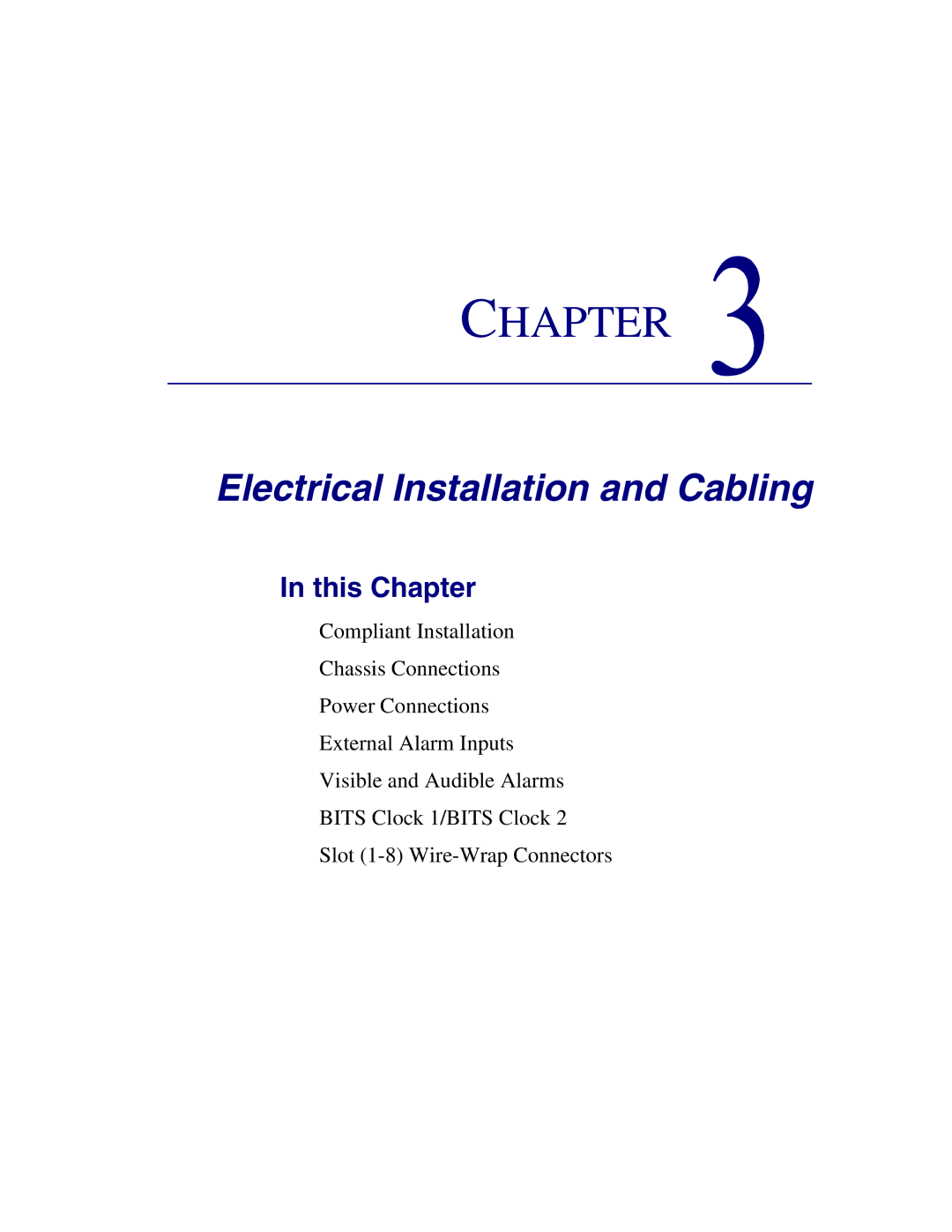 Carrier Access Axxius 800 user manual Electrical Installation and Cabling 