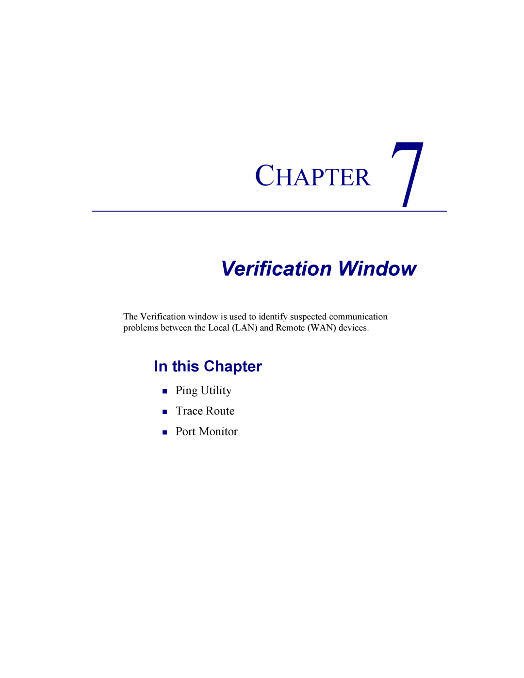 Carrier Access CMG Router user manual Verification Window 