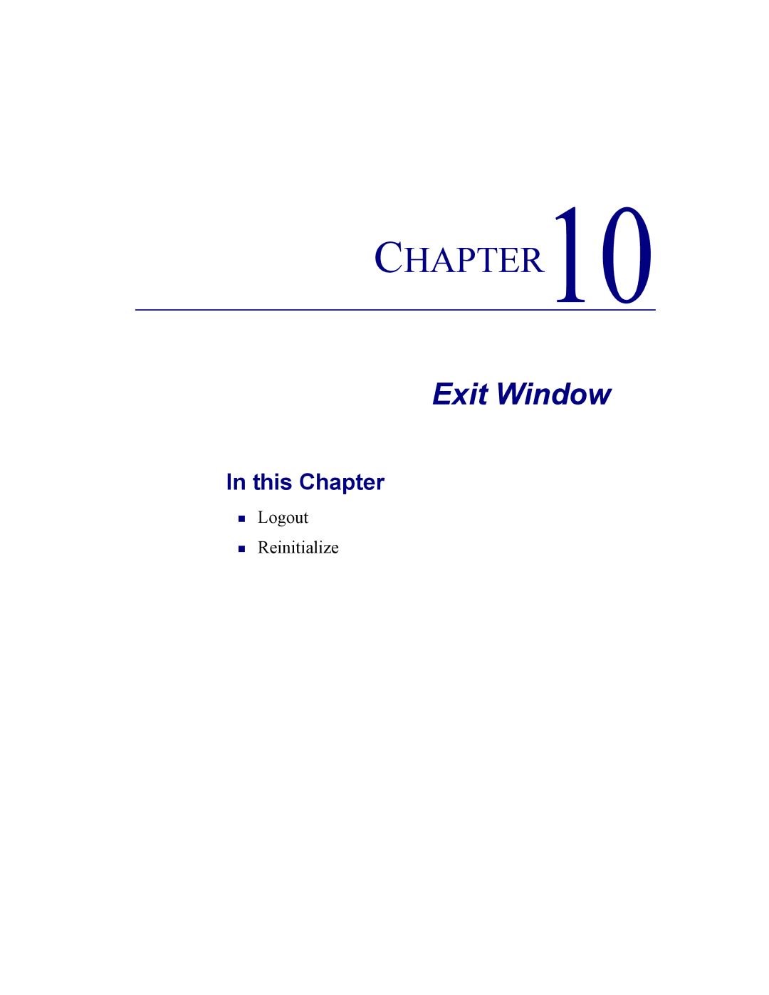 Carrier Access CMG Router user manual Exit Window 