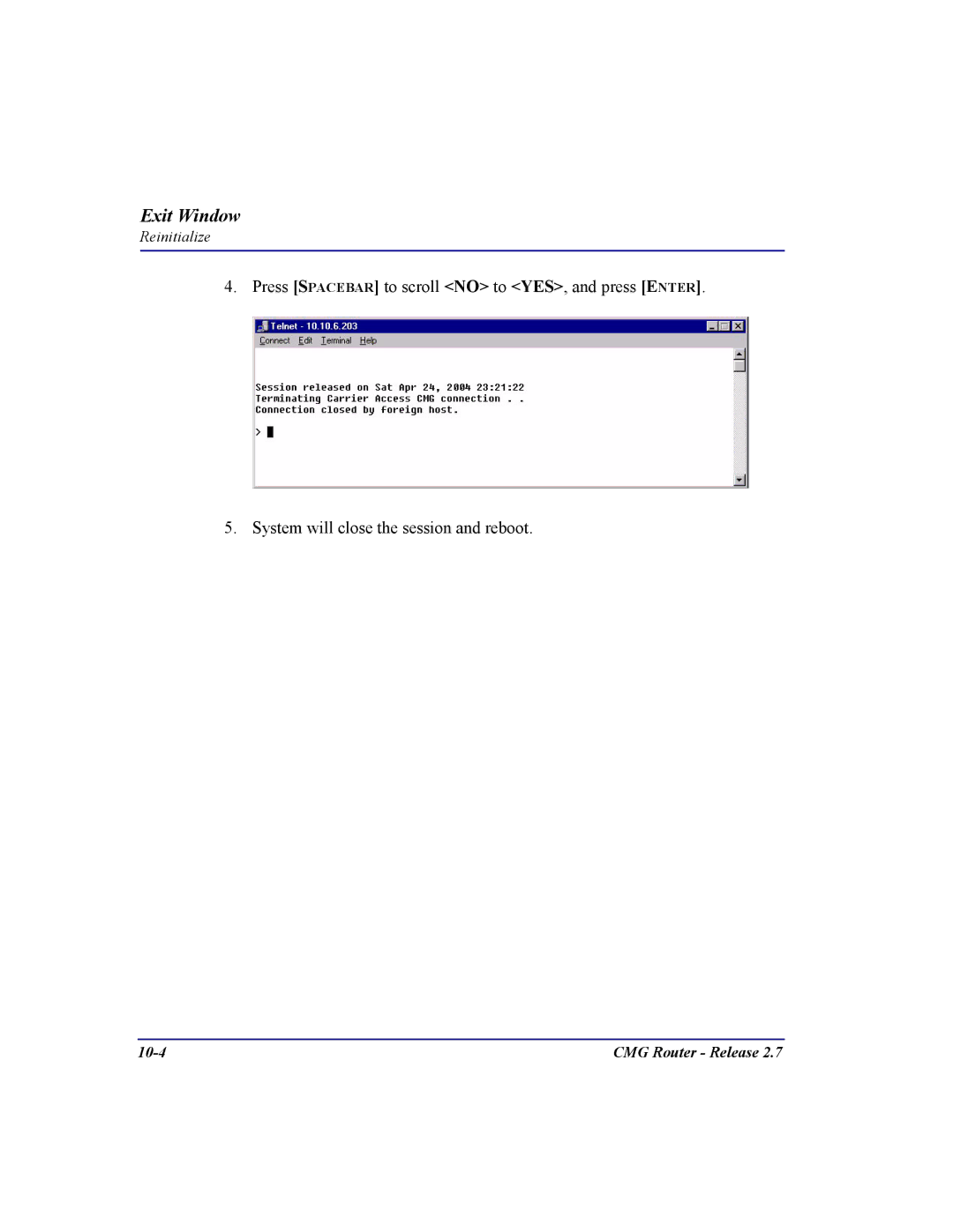 Carrier Access CMG Router user manual 10-4 