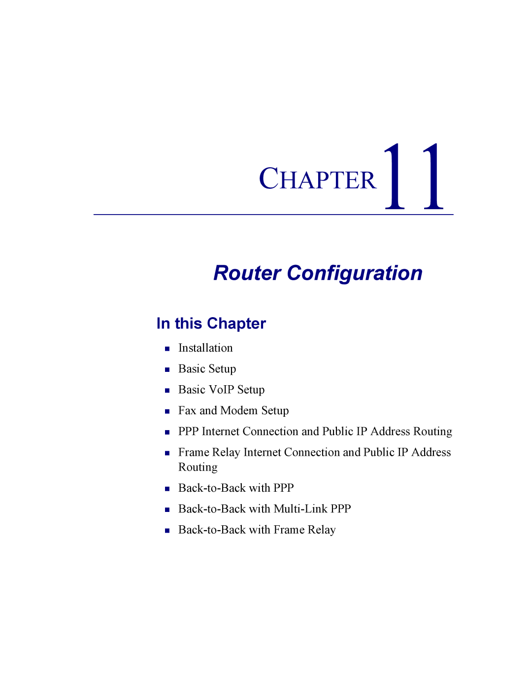 Carrier Access CMG Router user manual Router Configuration 