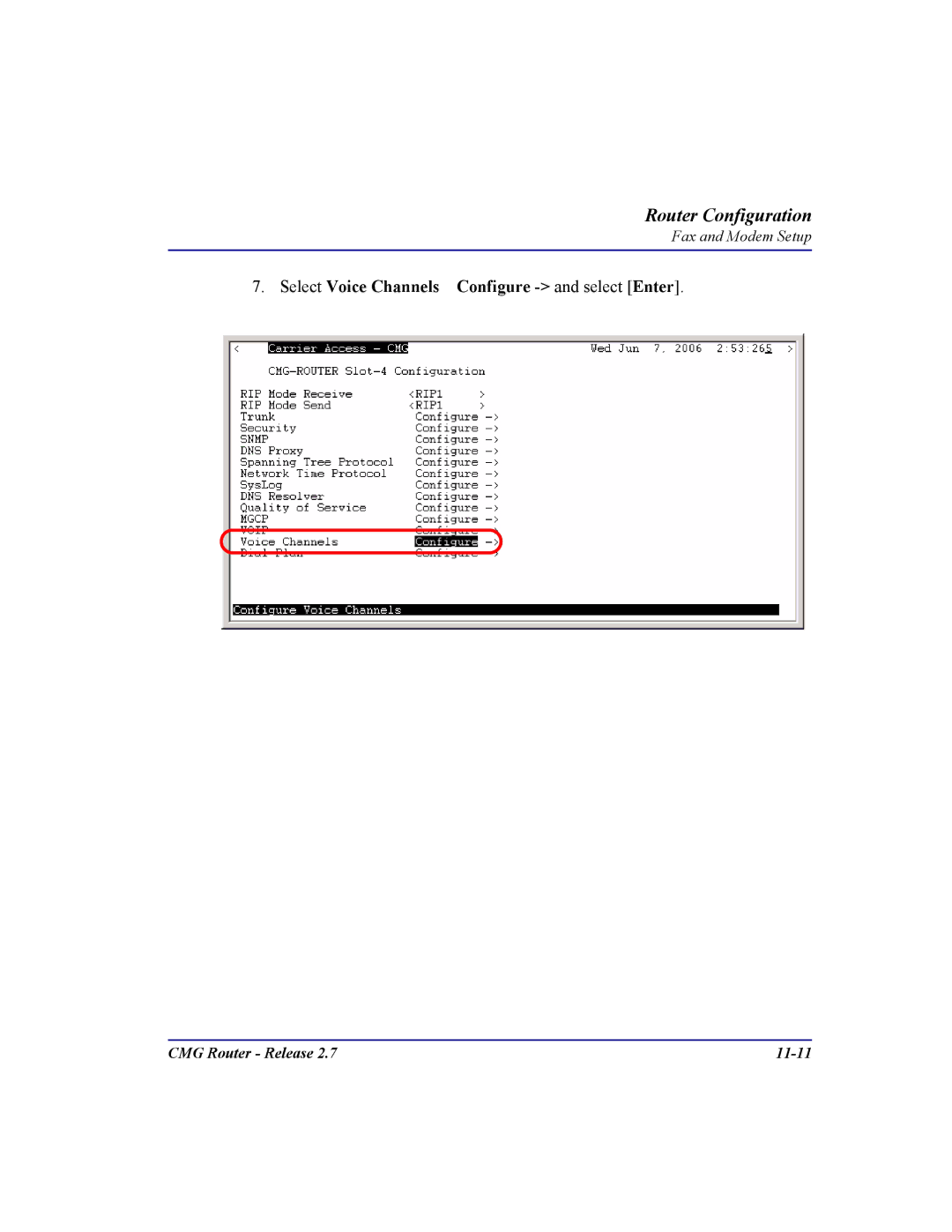 Carrier Access user manual CMG Router Release 11-11 