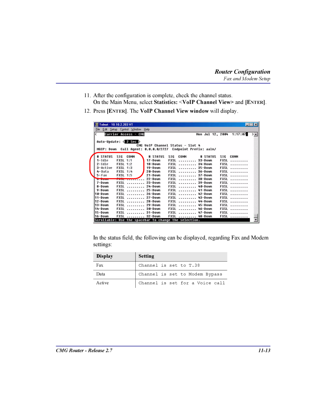 Carrier Access user manual CMG Router Release 11-13 