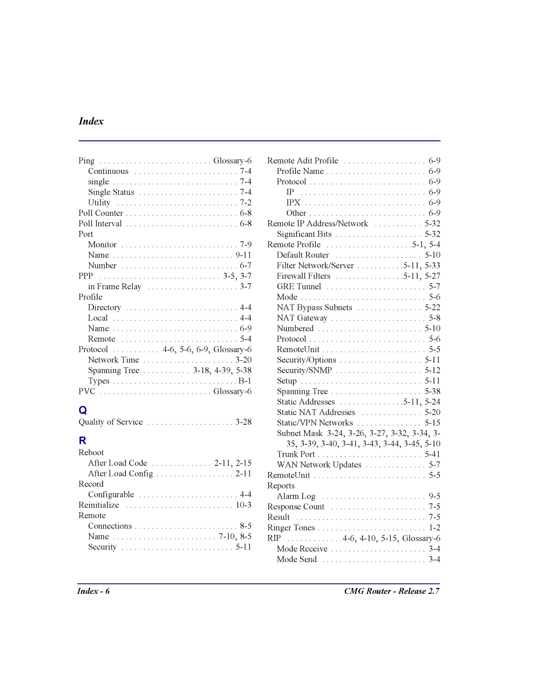 Carrier Access CMG Router user manual Ipx 