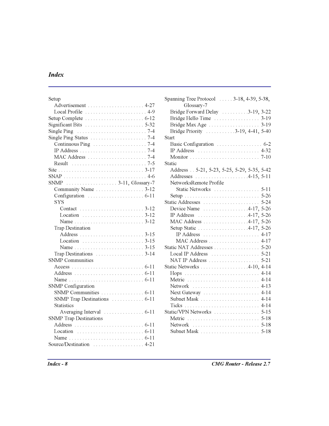 Carrier Access CMG Router user manual Sys 