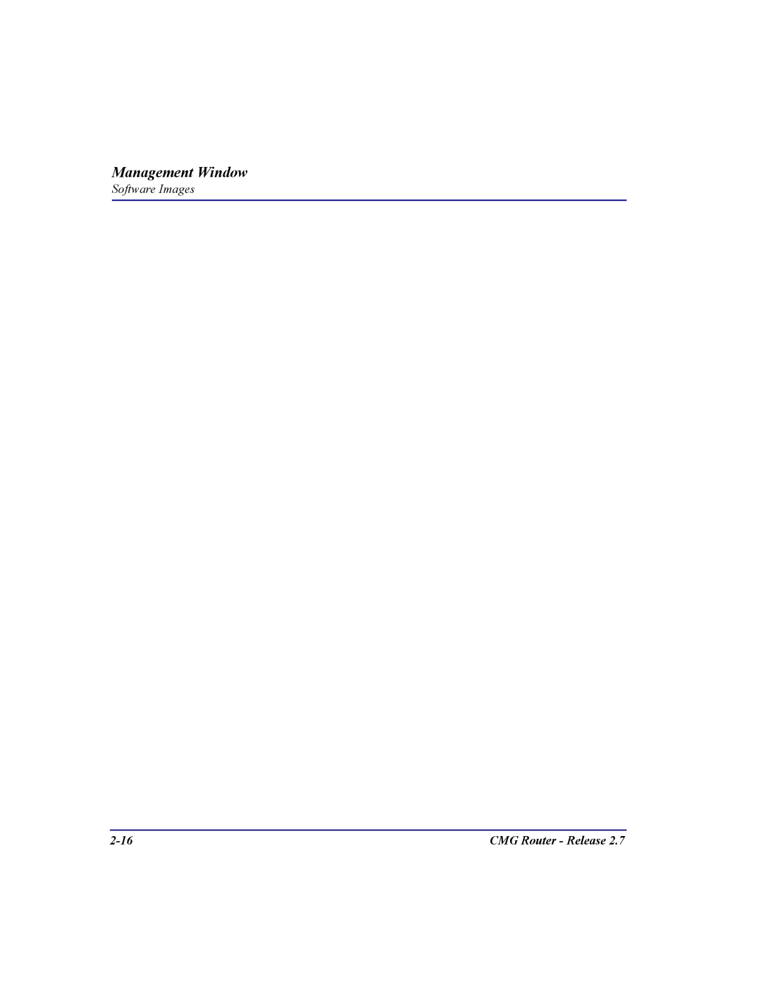 Carrier Access CMG Router user manual Management Window 