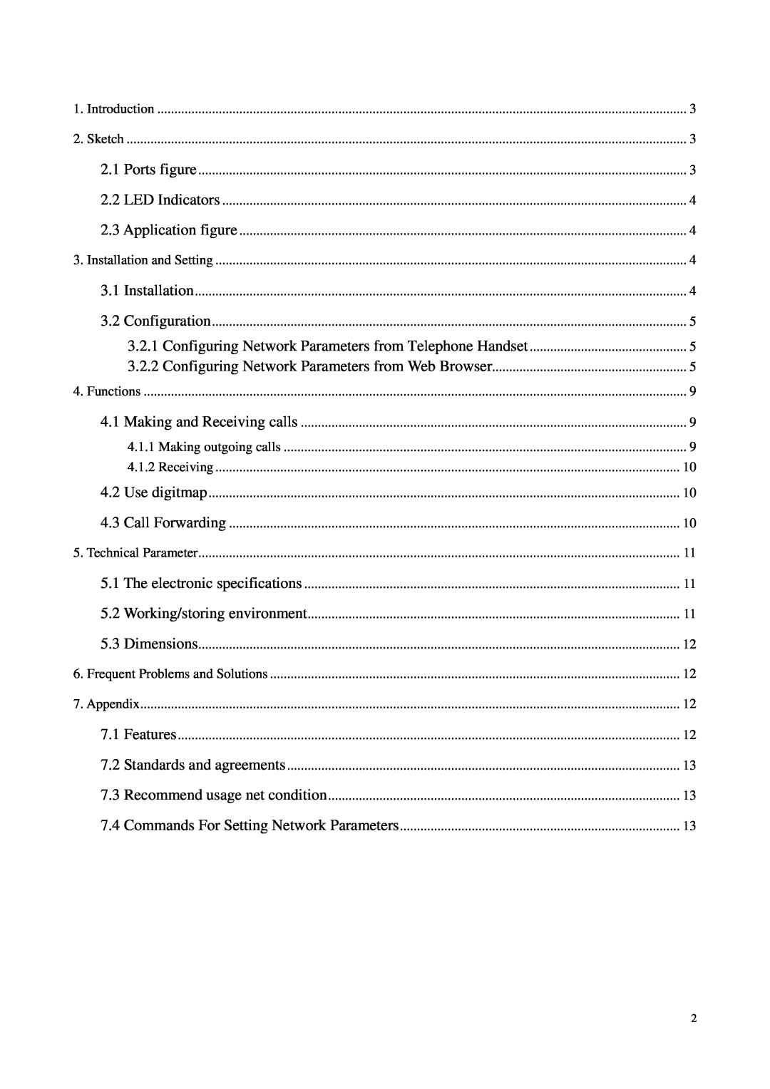 Carrier Access KTA user manual Configuring Network Parameters from Telephone Handset 