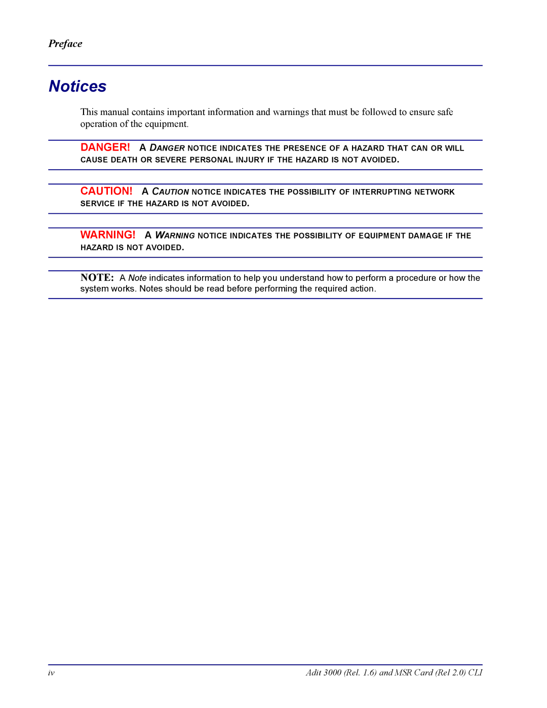 Carrier Access none manual Preface 