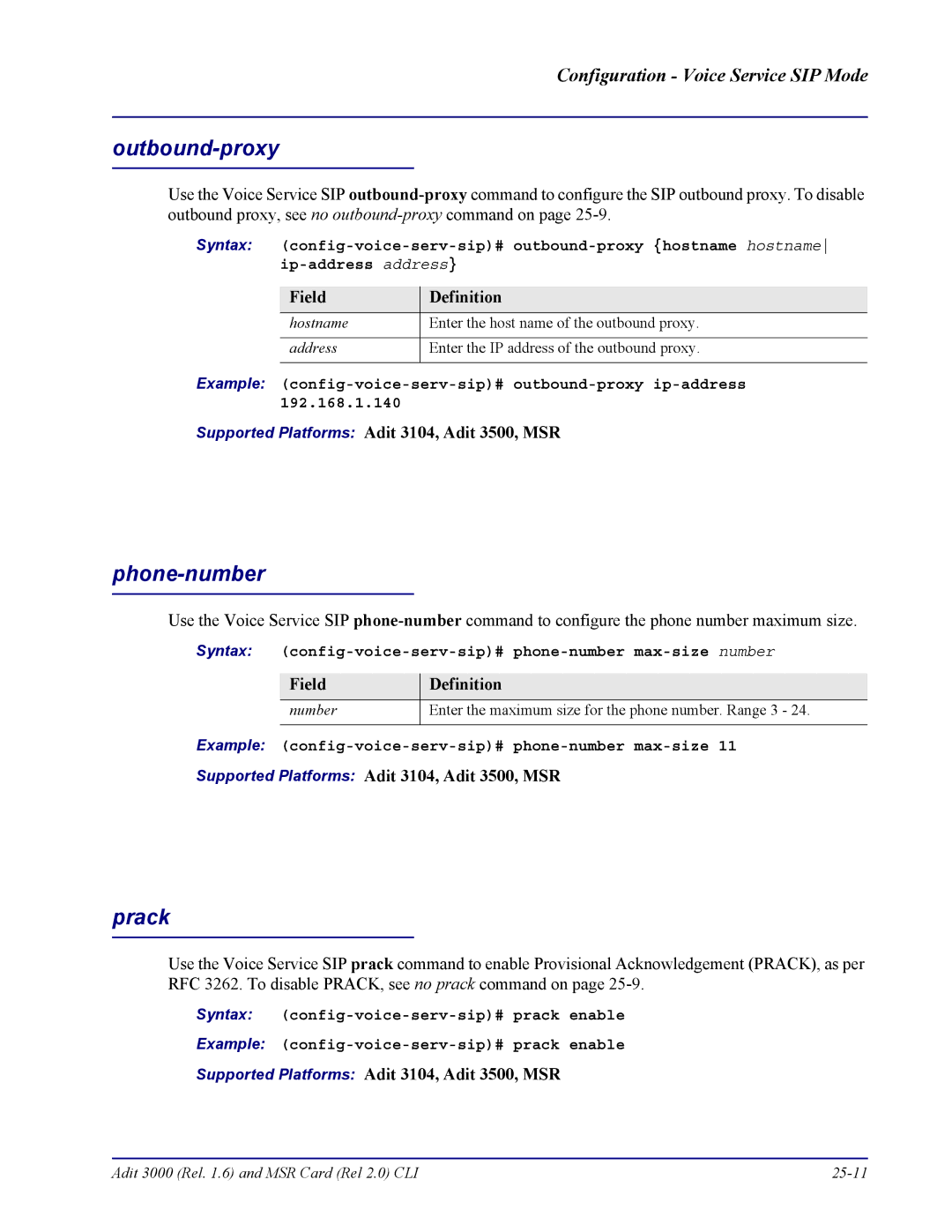 Carrier Access none manual Outbound-proxy, Phone-number, Prack 