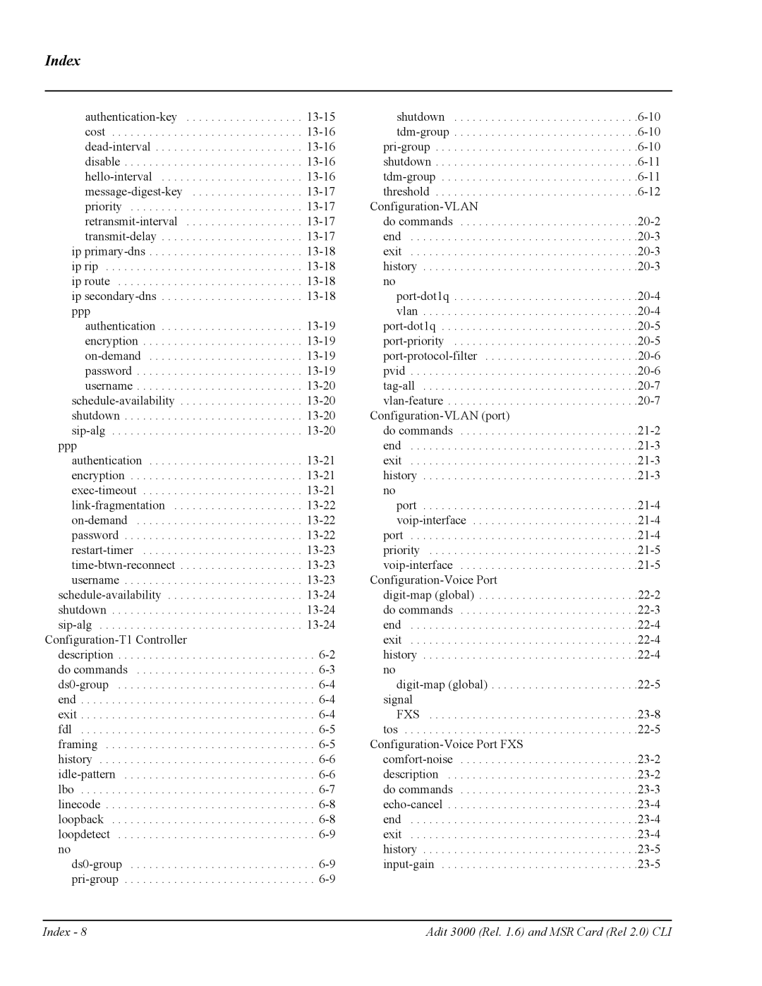 Carrier Access none manual Fxs 