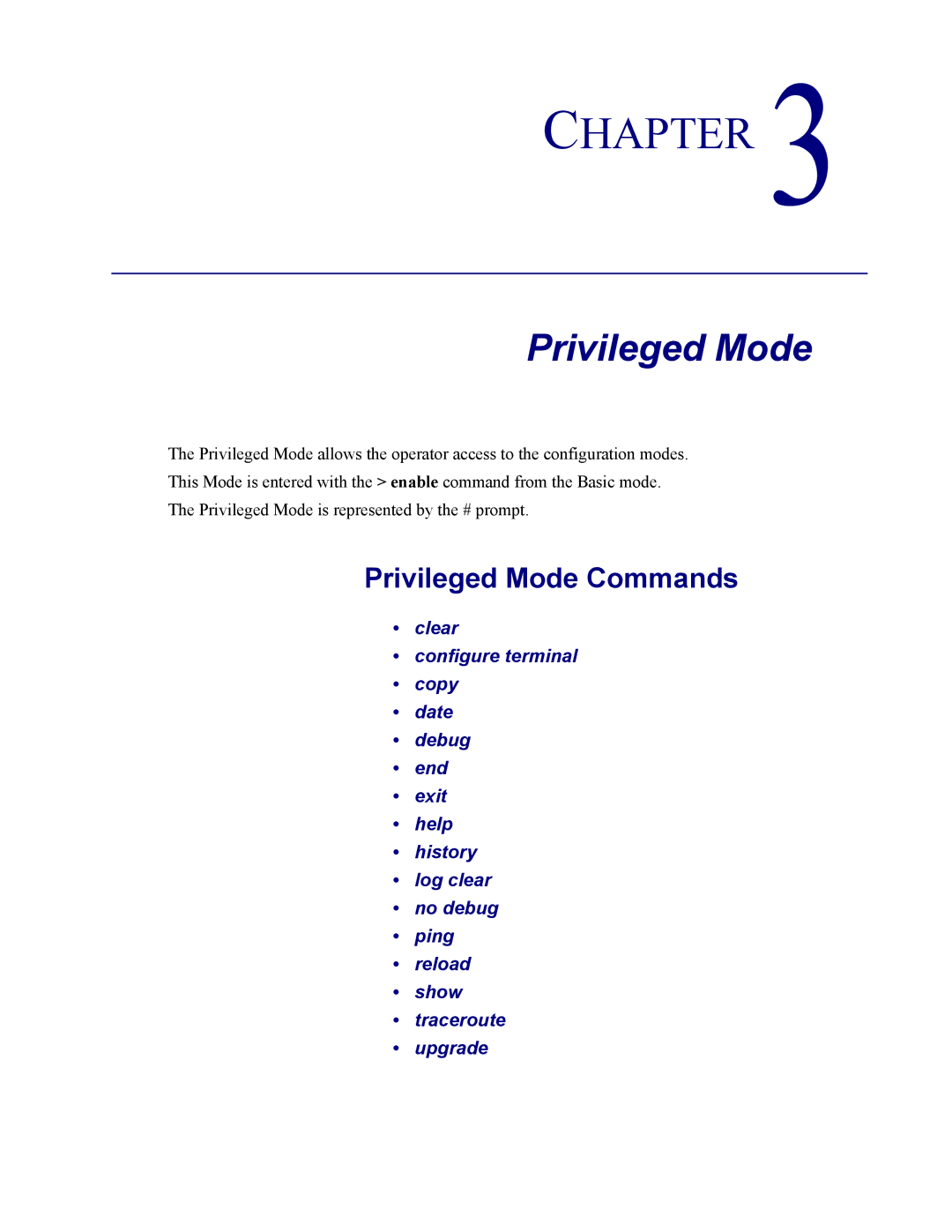 Carrier Access none manual Privileged Mode Commands 