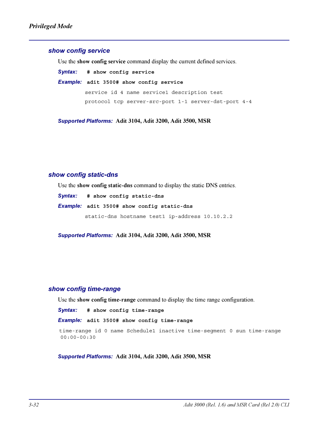 Carrier Access none manual Static-dns hostname test1 ip-address 