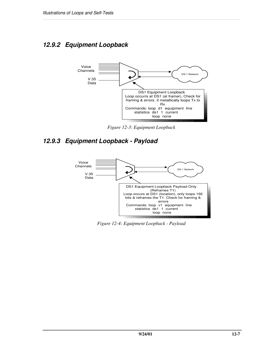 Carrier Access SNMP manual Equipment Loopback Payload 