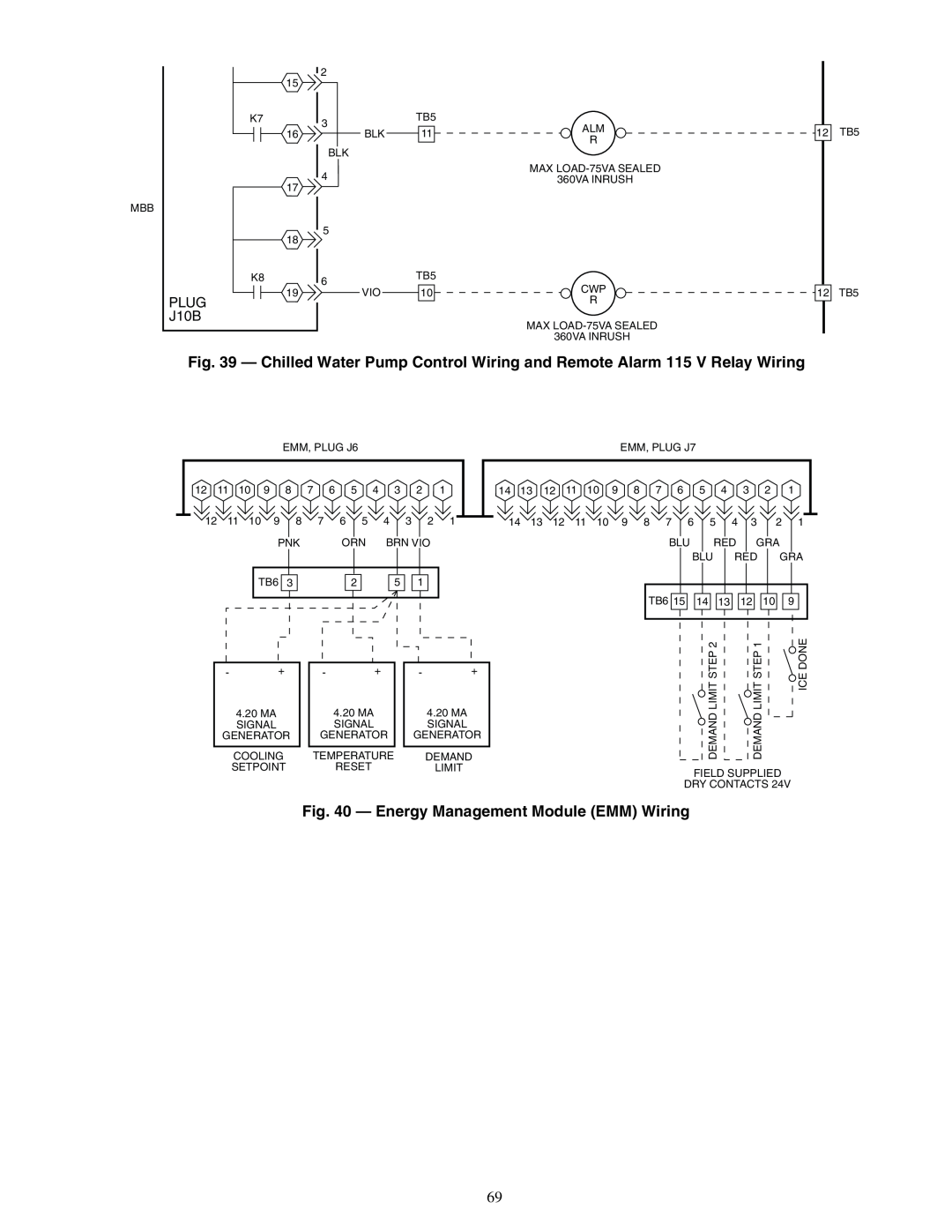 Carrier Air Conditioner Energy Management Module EMM Wiring, Plug, J10B, MAX LOAD-75VA SEALED, 360VA INRUSH, 12 TB5 12 TB5 