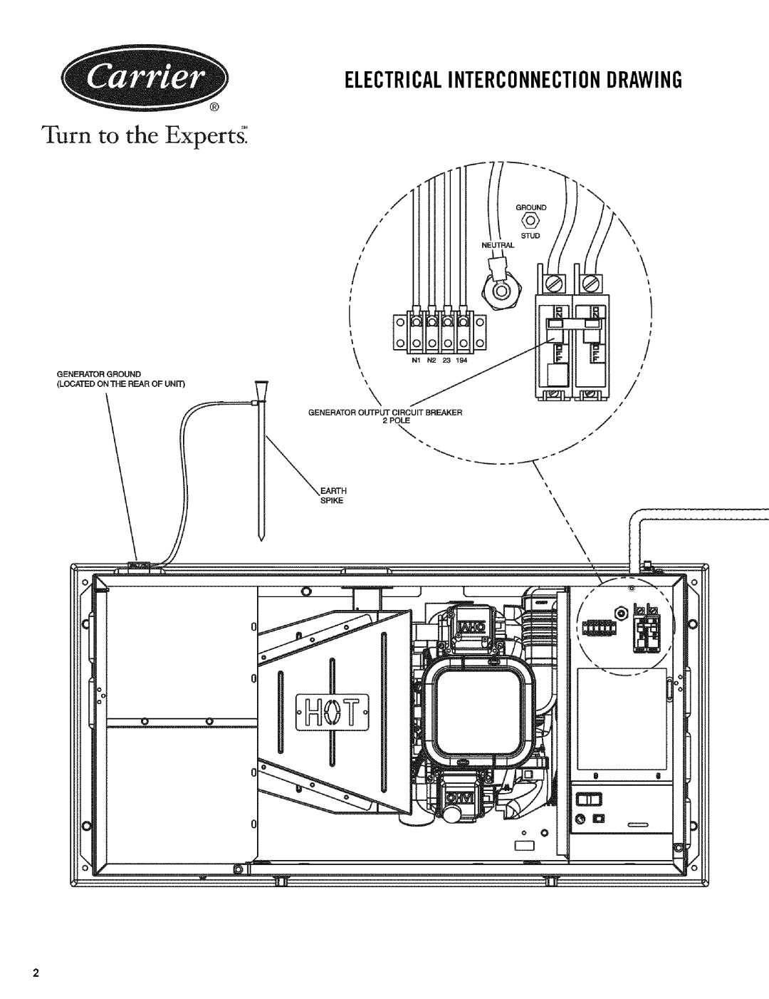 Carrier ASPB07-1SI owner manual Turn to the Expertg, Electricalinterconnectiondrawing, Generator 