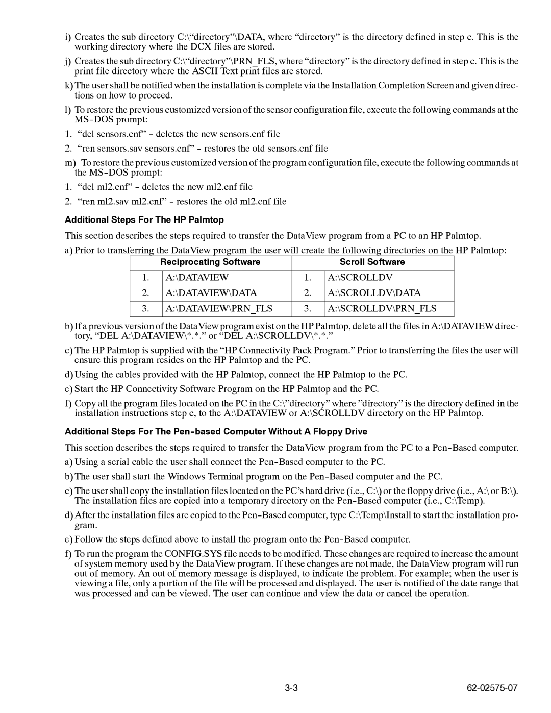 Carrier Container Refrigeration Unit manual Additional Steps For The HP Palmtop 