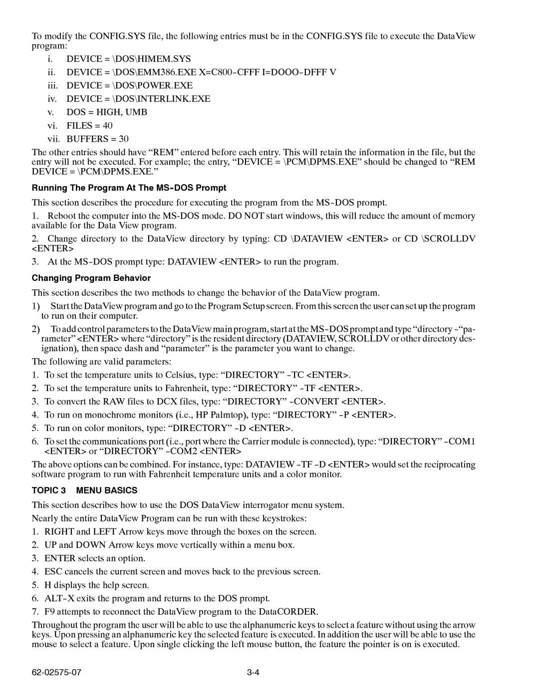 Carrier Container Refrigeration Unit manual Topic 3 Menu Basics 