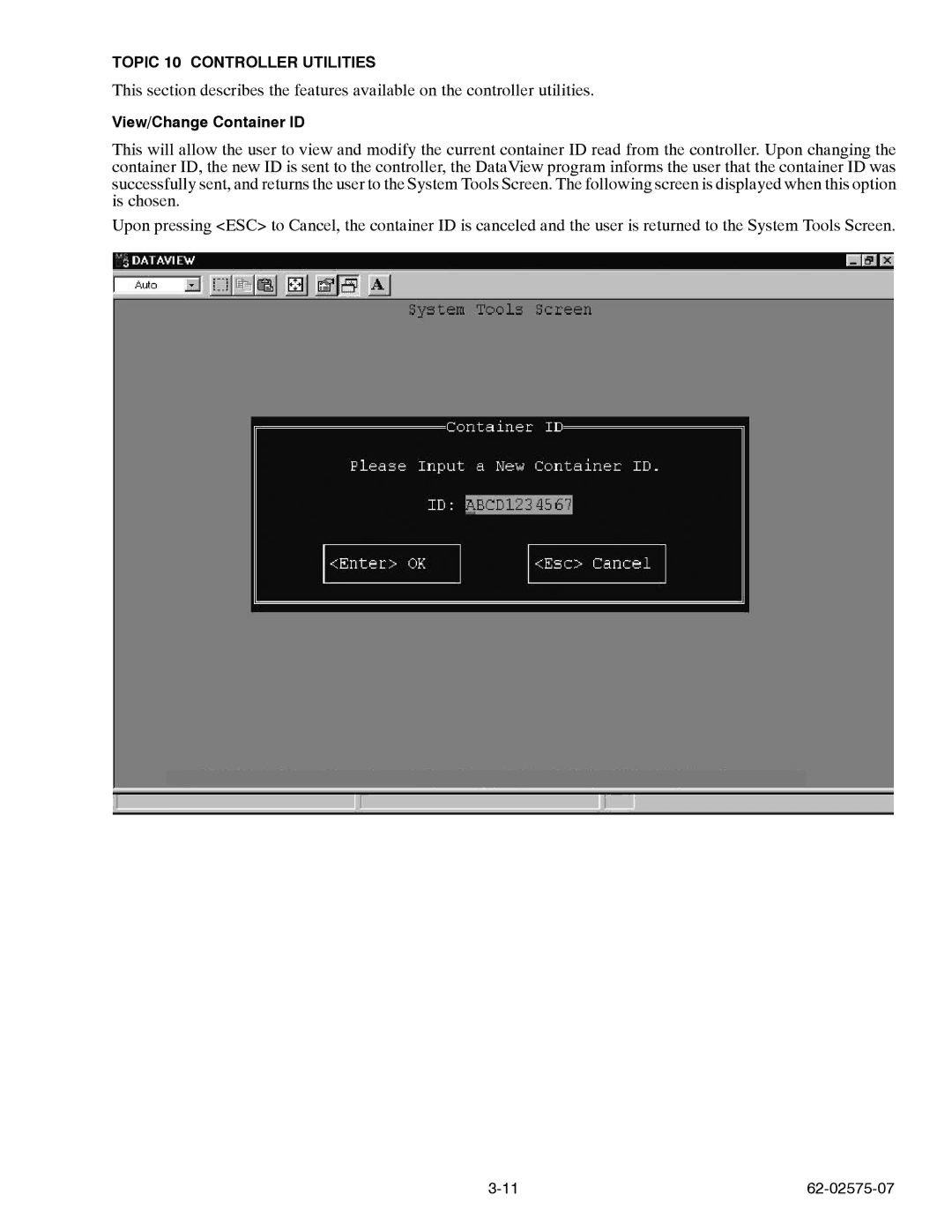 Carrier Container Refrigeration Unit manual Topic 10 Controller Utilities 