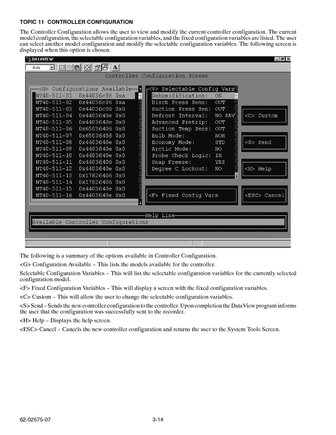 Carrier Container Refrigeration Unit manual Topic 11 Controller Configuration 