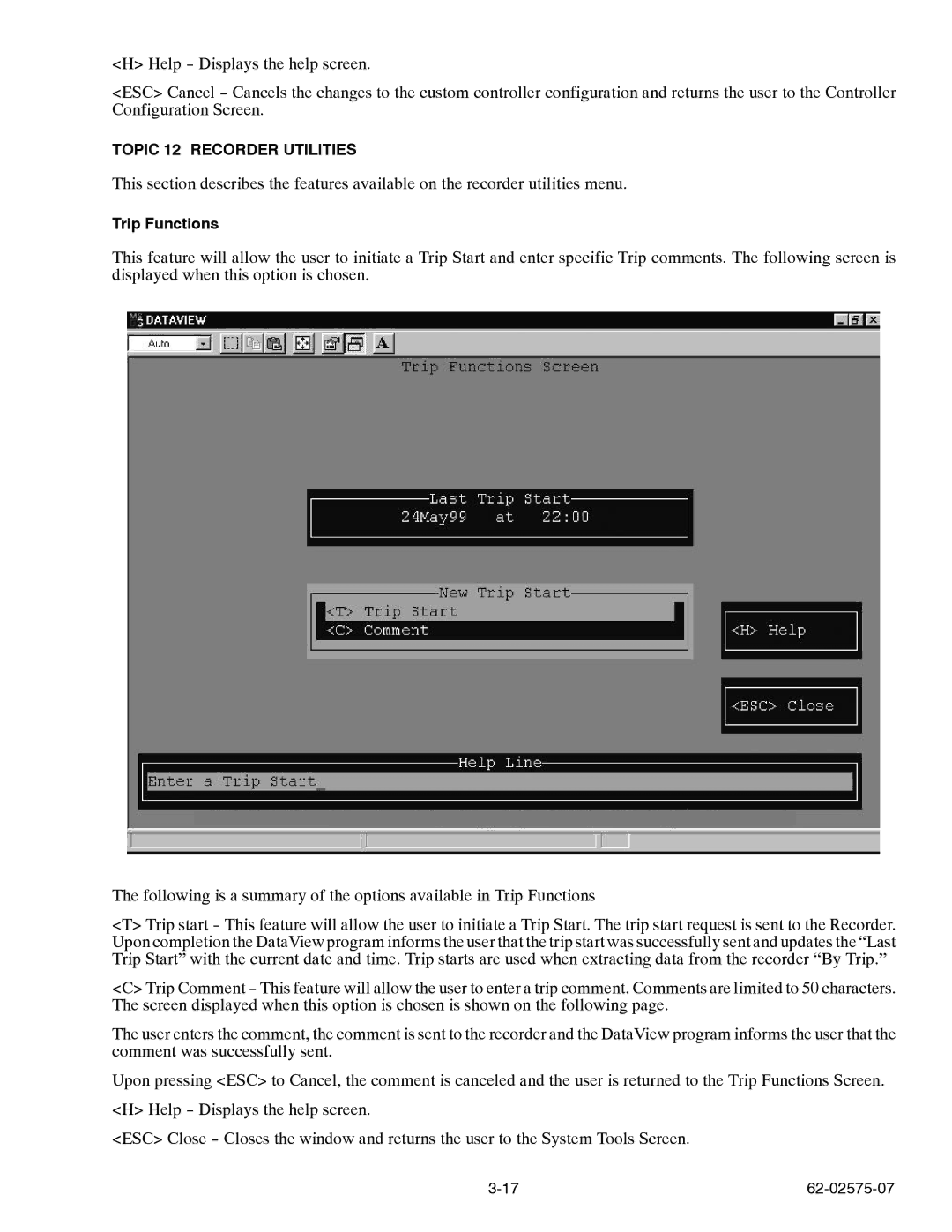 Carrier Container Refrigeration Unit manual Topic 12 Recorder Utilities 