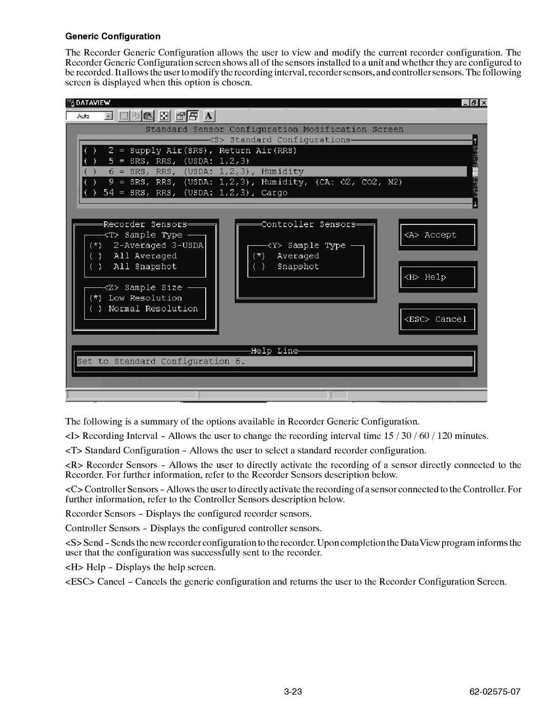 Carrier Container Refrigeration Unit manual Generic Configuration 