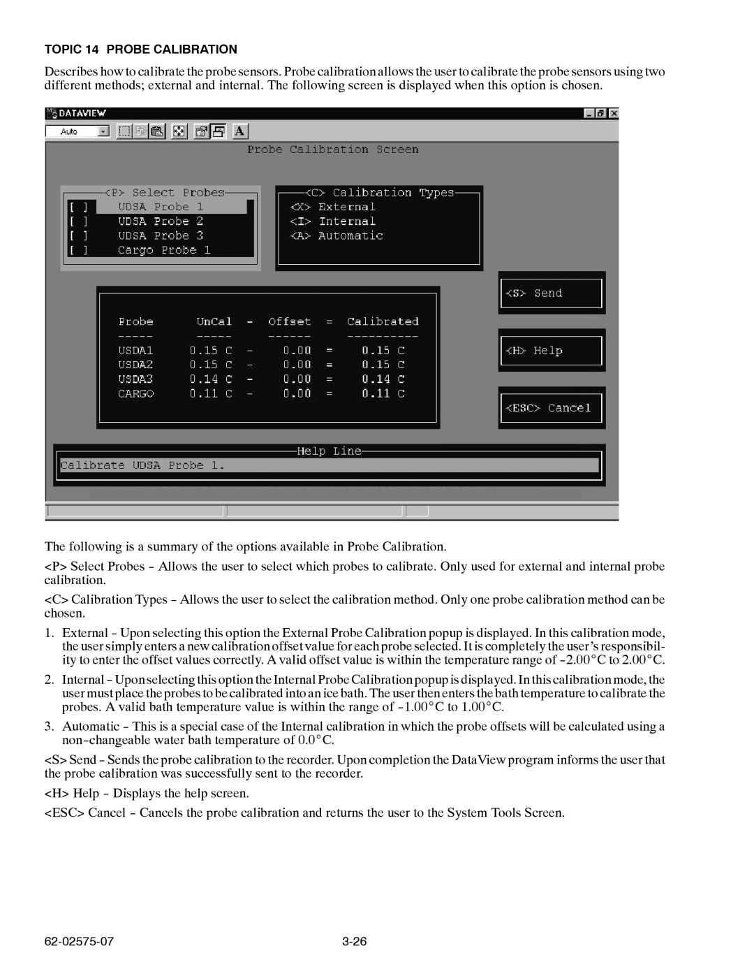 Carrier Container Refrigeration Unit manual Topic 14 Probe Calibration 