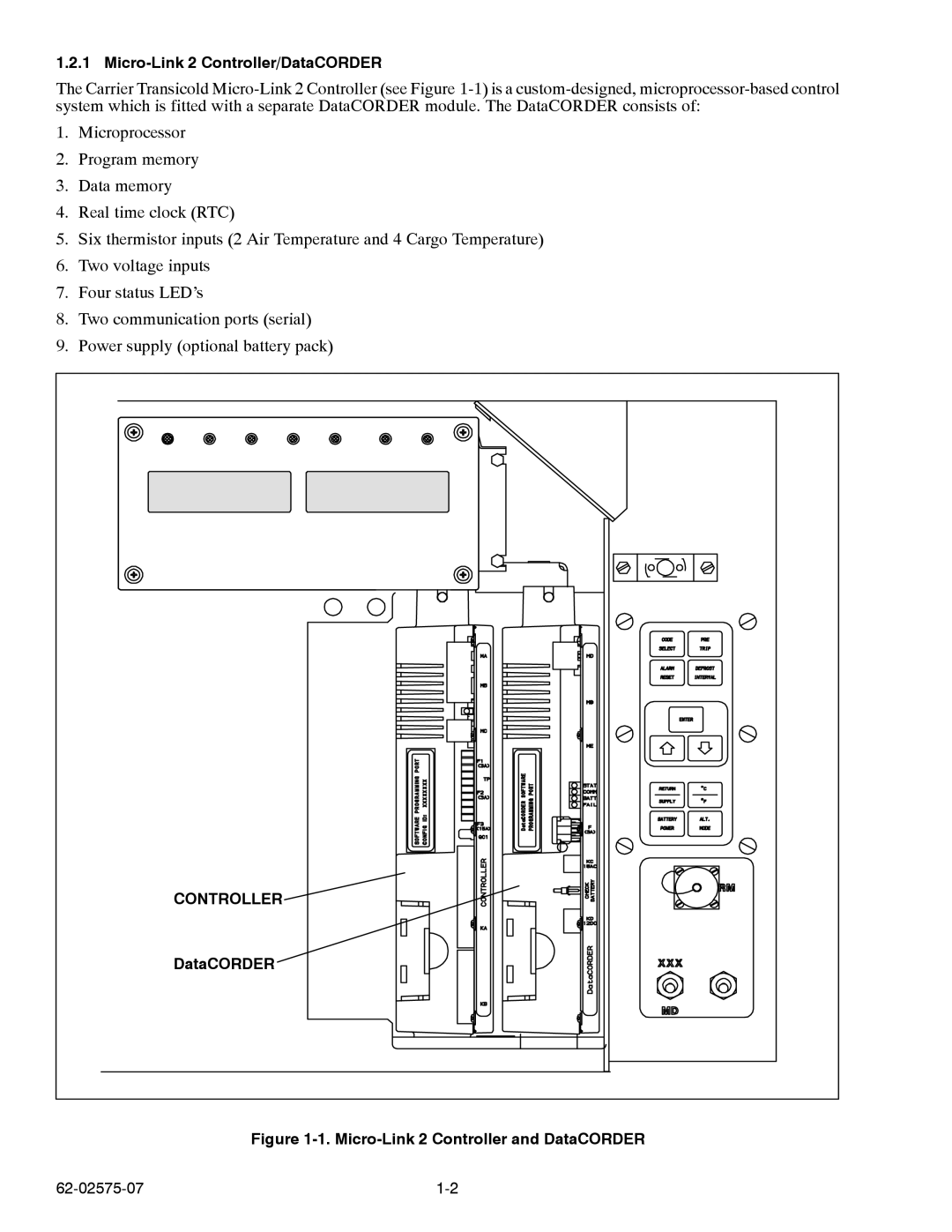 Carrier Container Refrigeration Unit manual Controller 