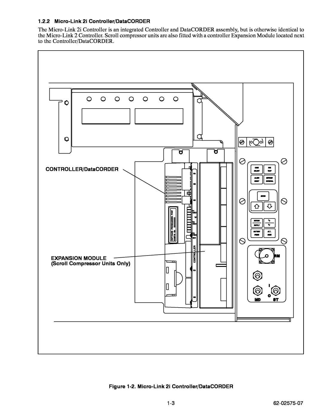 Carrier Container Refrigeration Unit manual Micro-Link 2i Controller/DataCORDER, CONTROLLER/DataCORDER, Expansion Module 