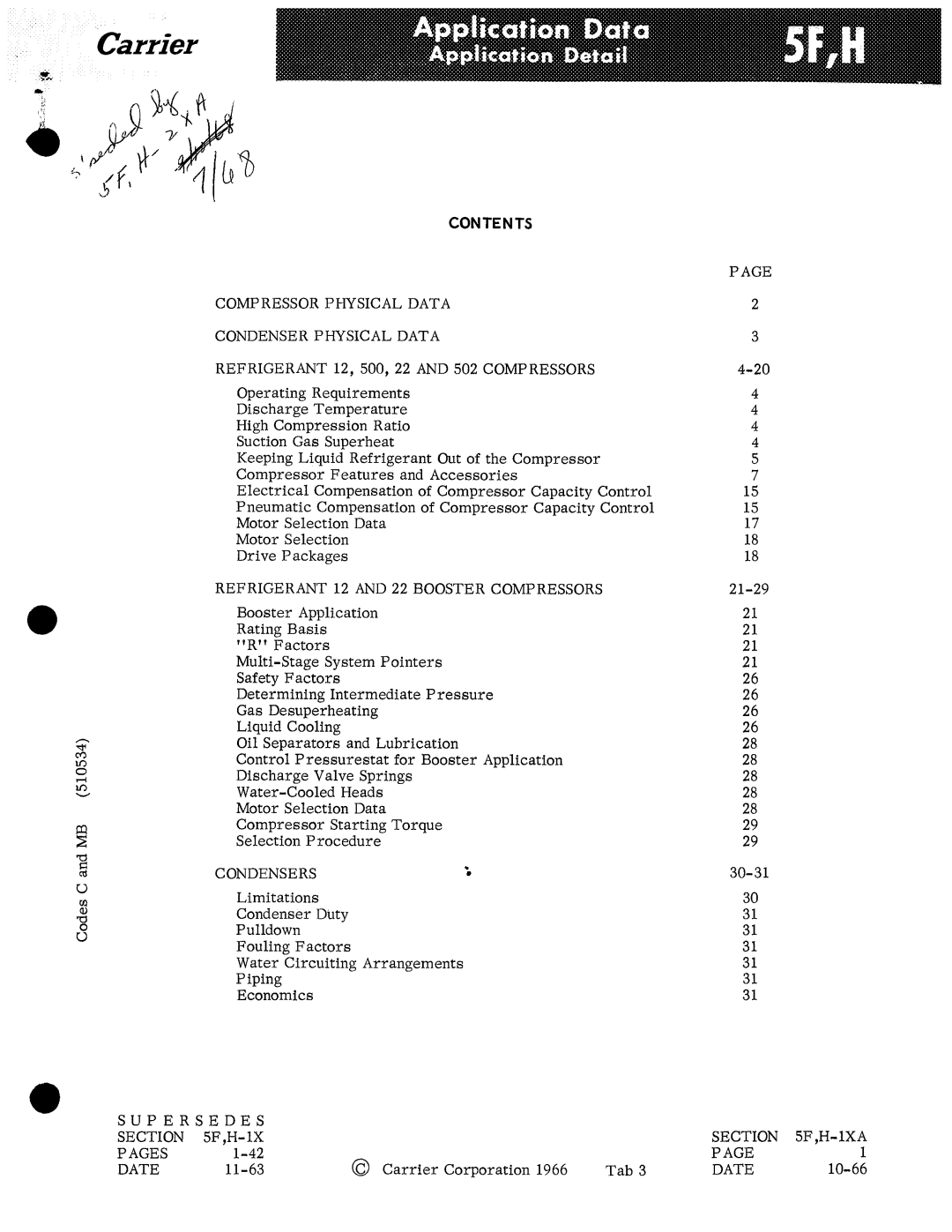 Carrier H manual 