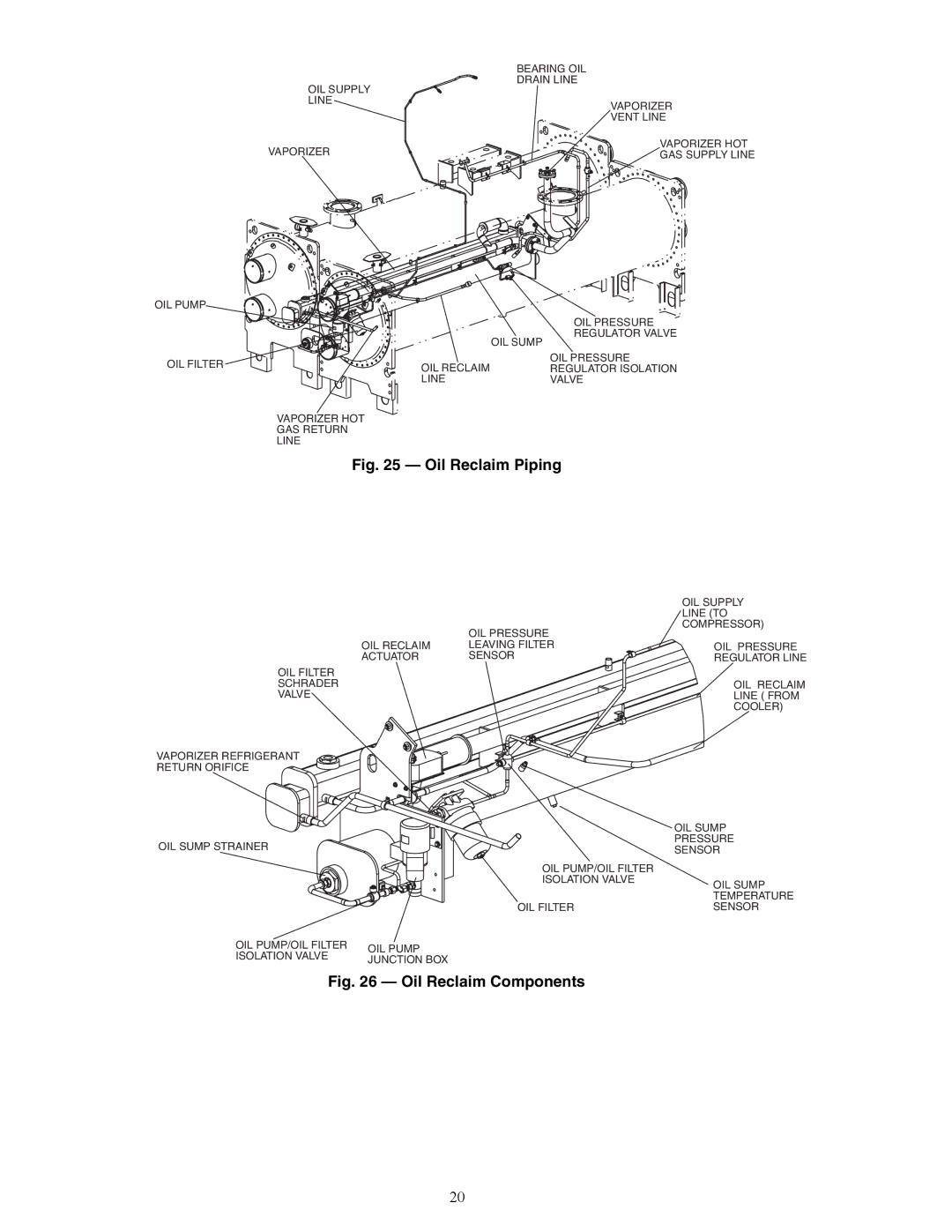 Carrier HFC-134A installation instructions Oil Reclaim Piping 