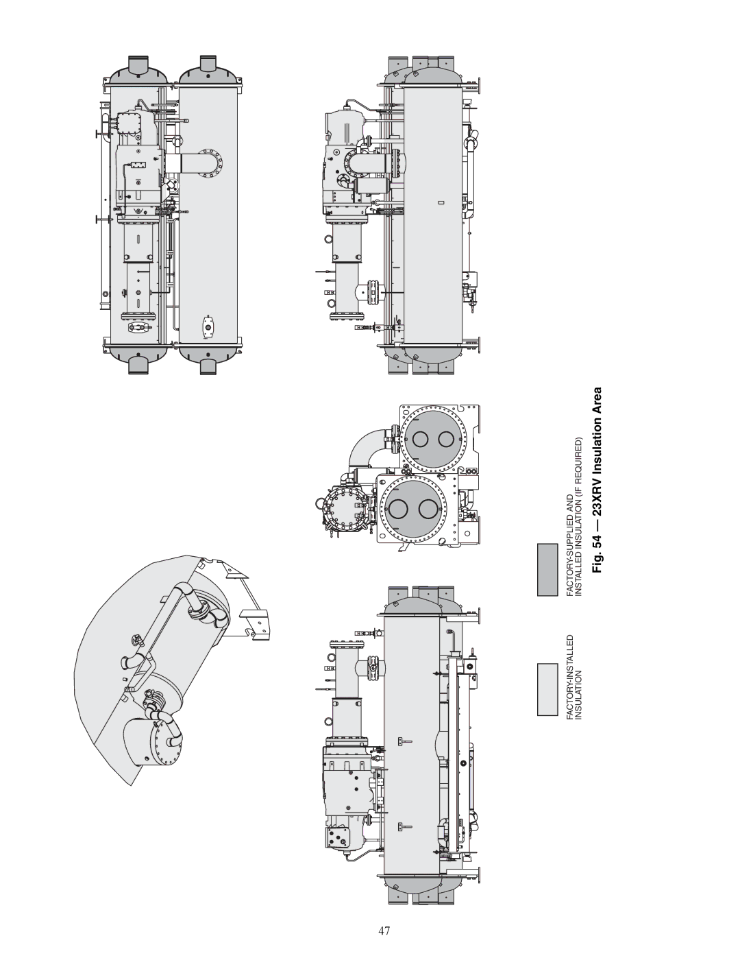 Carrier HFC-134A installation instructions 23XRV Insulation Area, A23-1599 