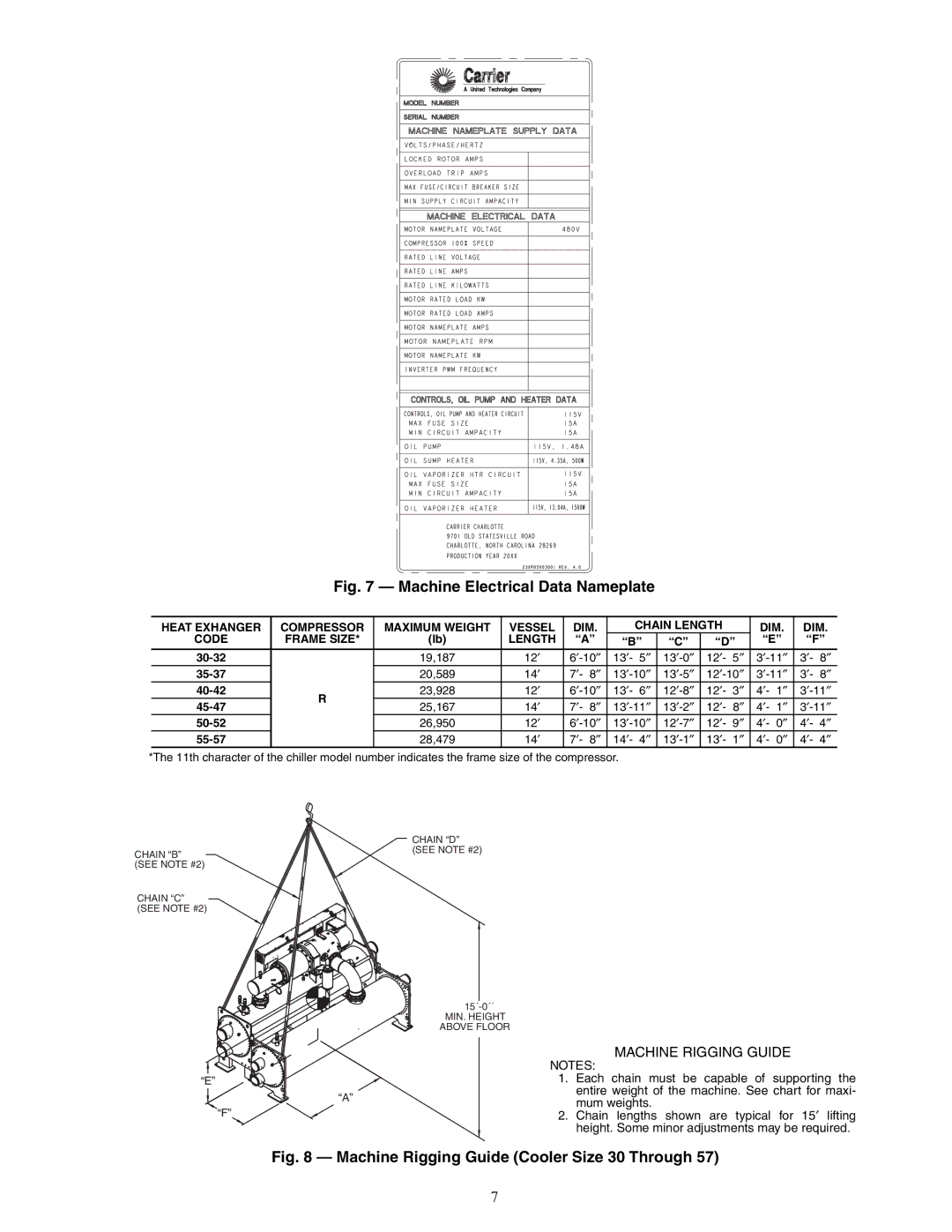 Carrier HFC-134A installation instructions A23-1555, A23-1556 