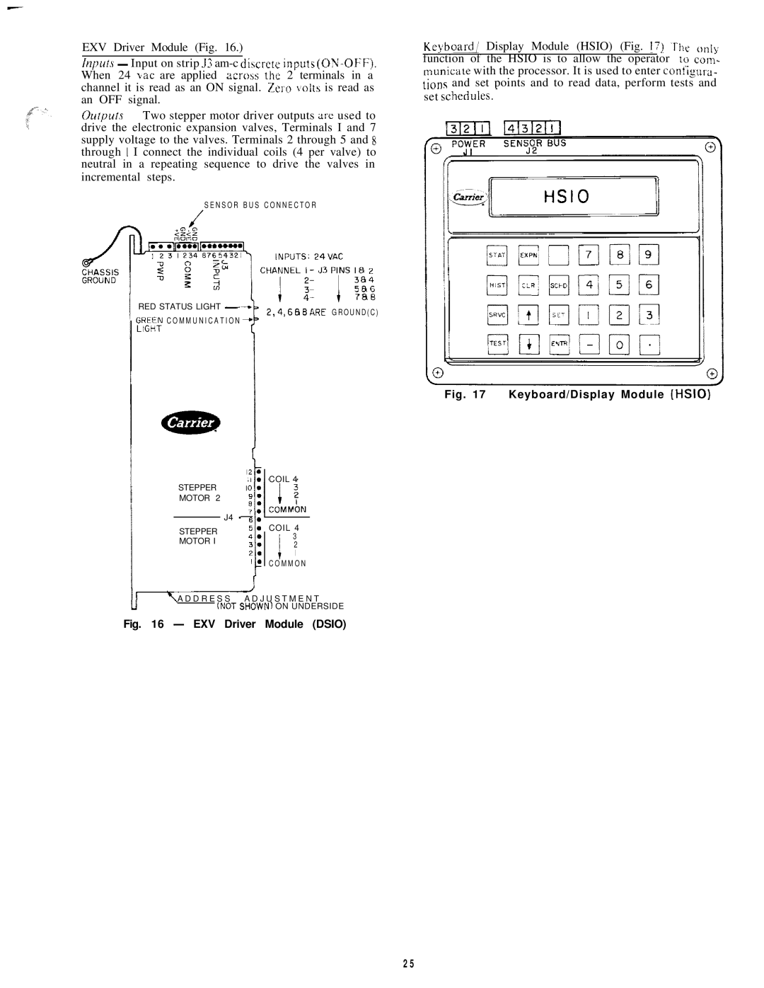 Carrier HS070-160 manual Keyboard/Display Module I-ISIO 