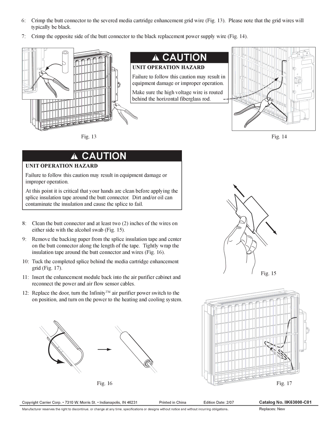 Carrier KIT63000 installation instructions Catalog No. IIK63000-C01 