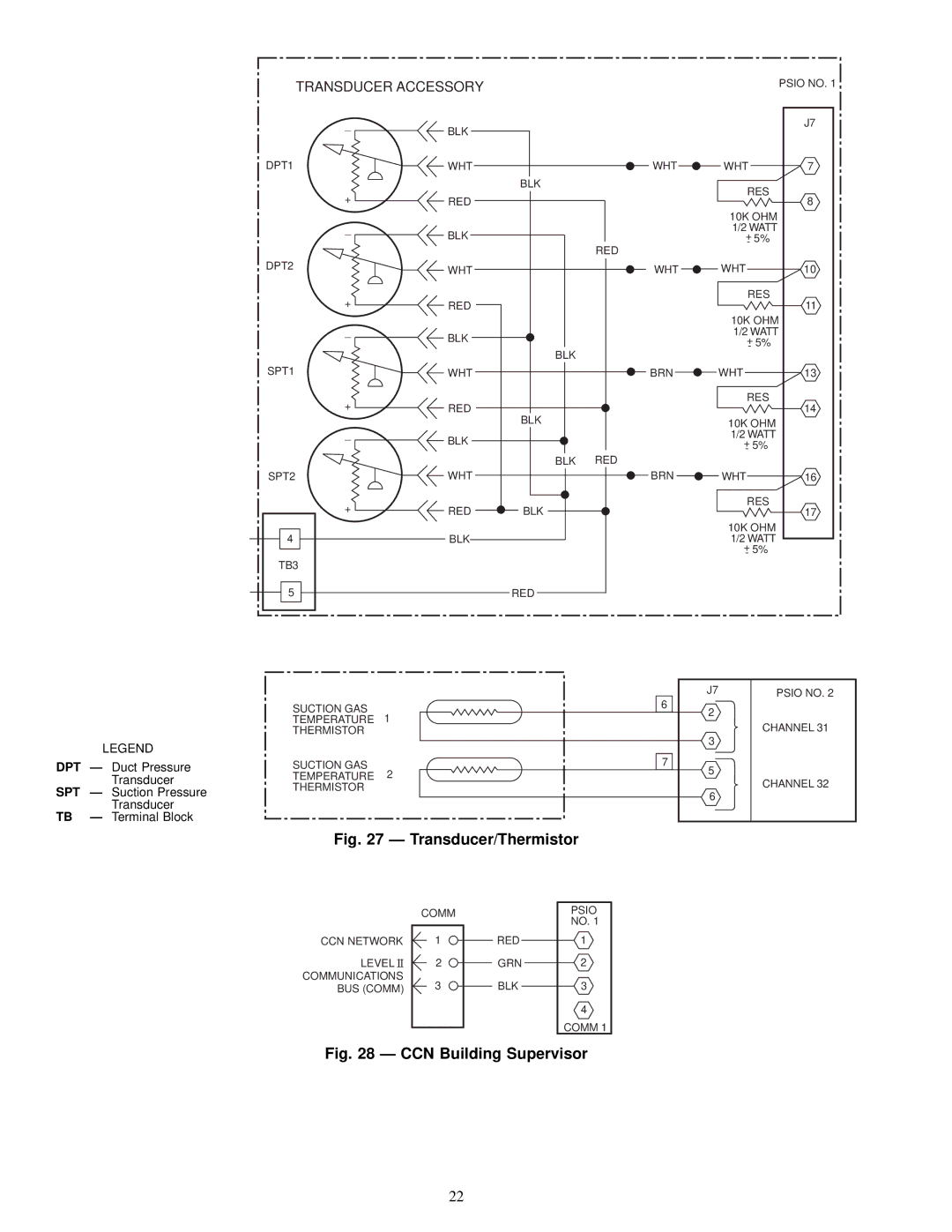 Carrier 50MP62L-10R, MPE62L-10R, 48MPD specifications Transducer/Thermistor 