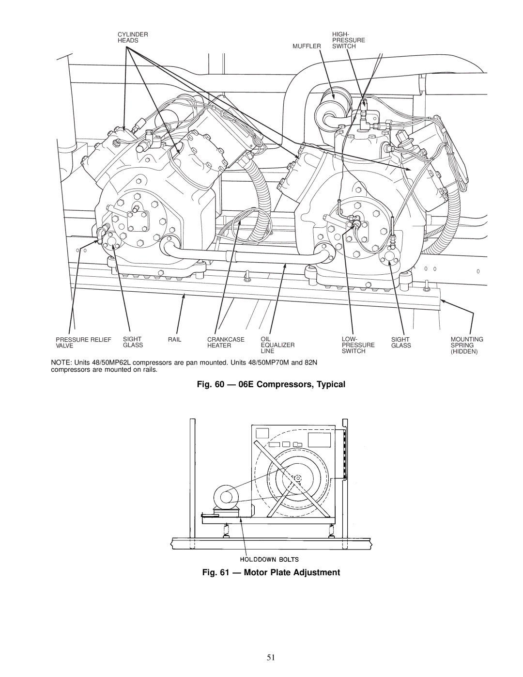 Carrier MPE62L-10R, 50MP62L-10R, 48MPD specifications 06E Compressors, Typical 