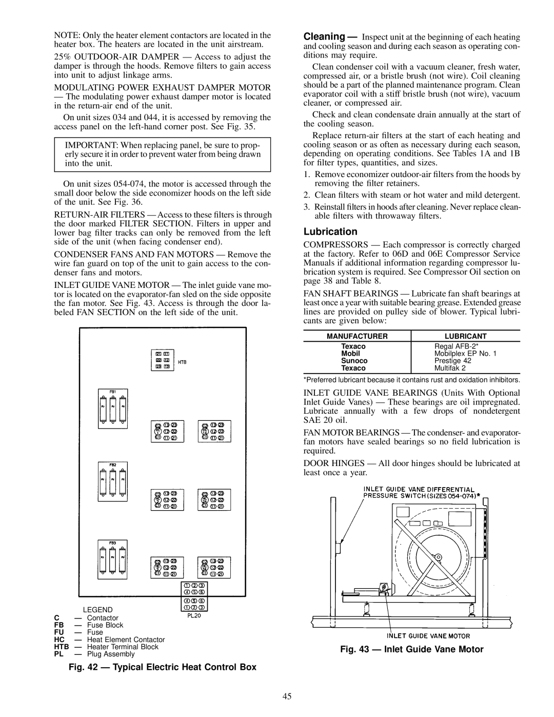 Carrier NP034-074 specifications Lubrication, Modulating Power Exhaust Damper Motor 