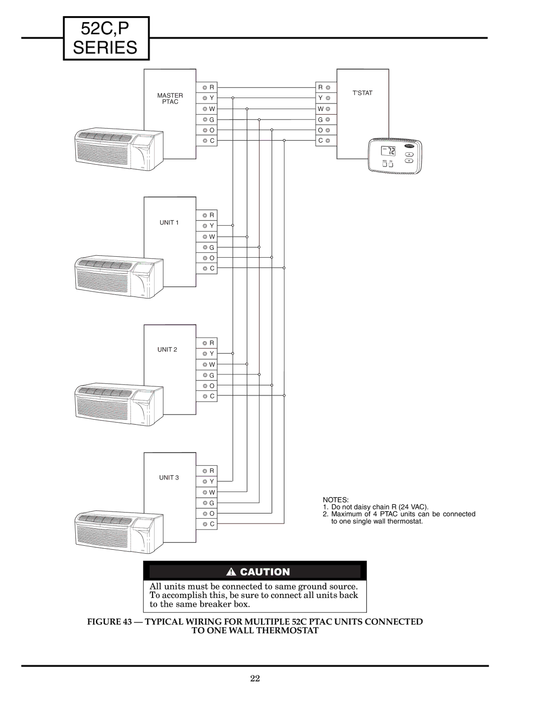 Carrier P, 52C manual Do not daisy chain R 24 VAC 