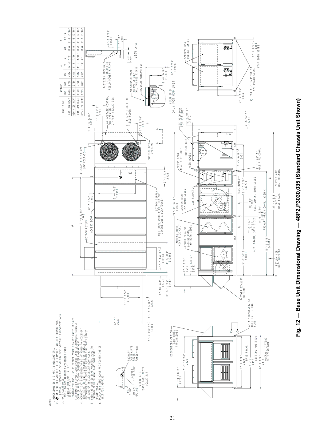 Carrier P3, P5030-100, 48P2, P4 installation instructions A48-8613 