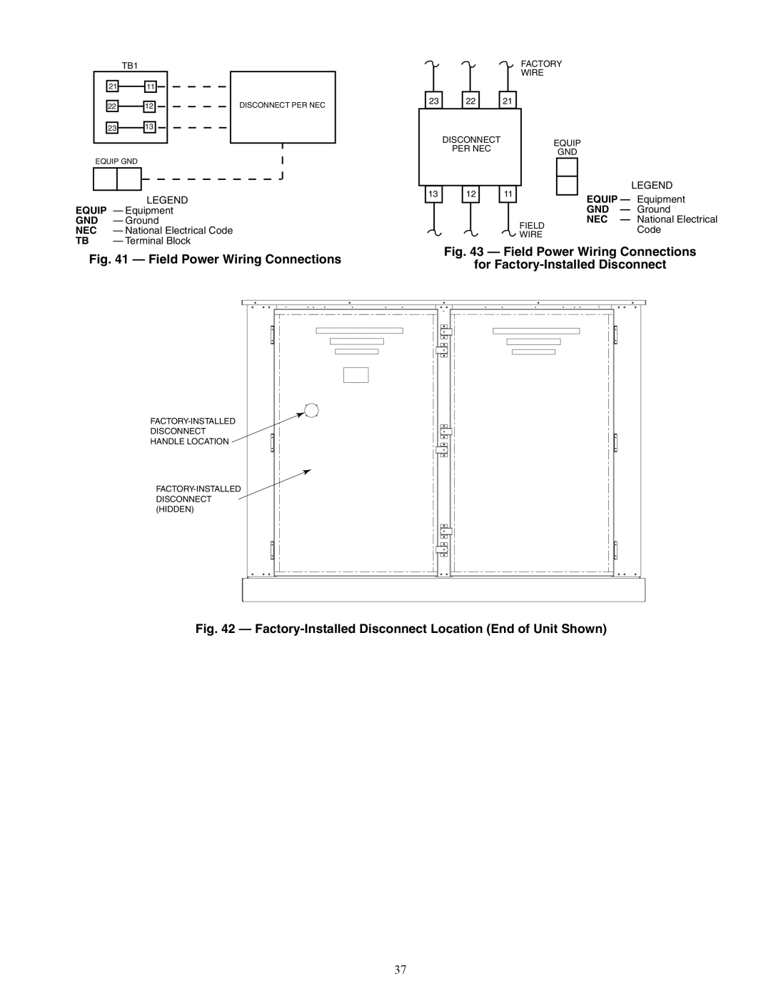 Carrier P3, P5030-100, 48P2, P4 installation instructions Field, Wire 