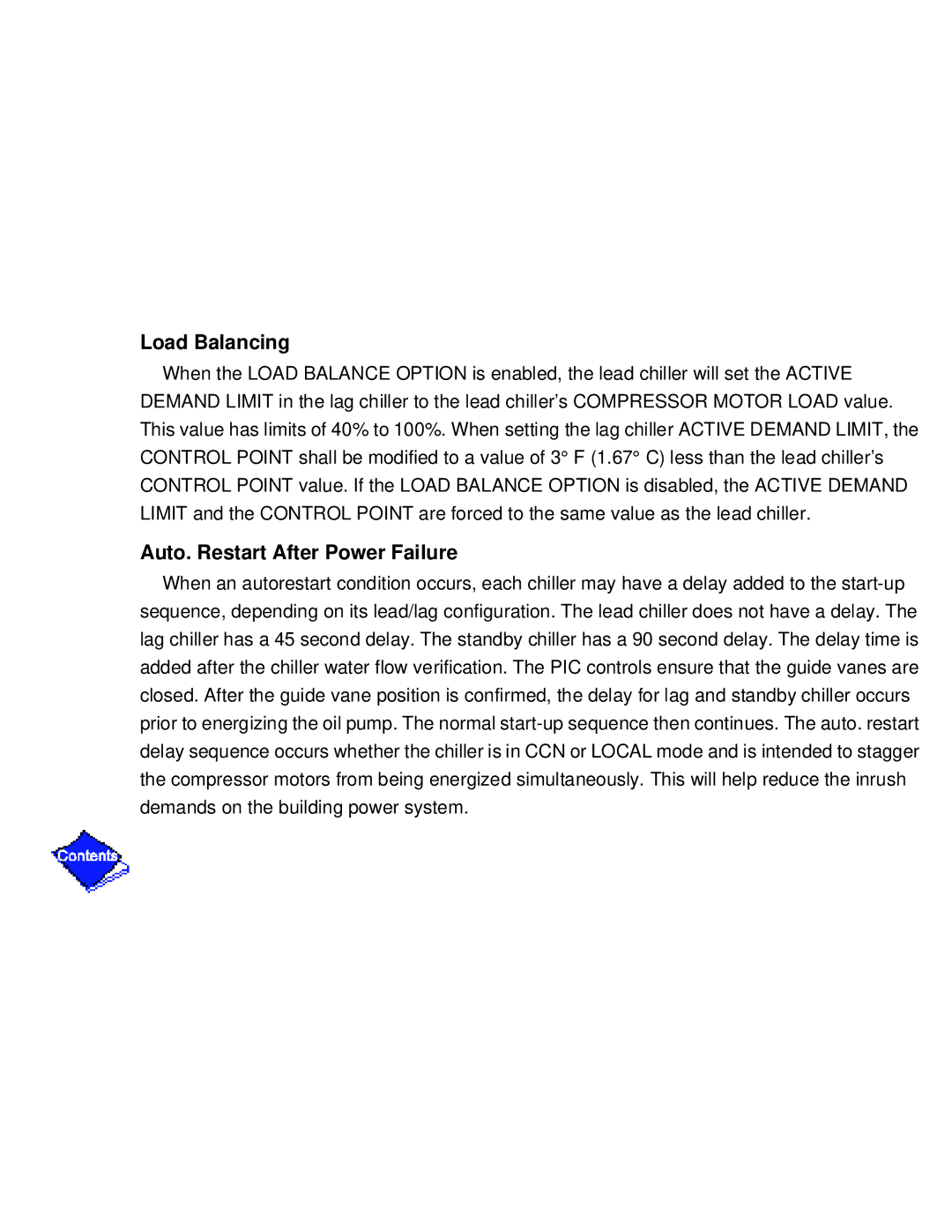 Carrier PC211 specifications Load Balancing, Auto. Restart After Power Failure 