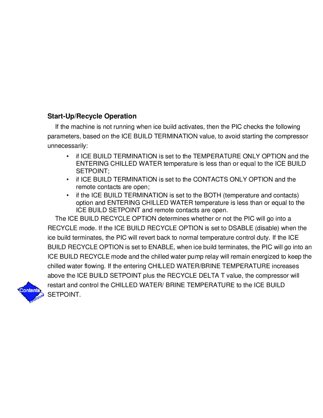 Carrier PC211 specifications Start-Up/Recycle Operation 